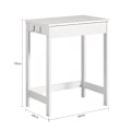 Pikkukuva 6 / 7: Rootz Modern Desk - Tietokonepöytä - Pesupöytä - Kompakti muotoilu - Säilytyslaatikko - Sivukoukut - MDF-rakenne - 60cm x 76cm x 40cm