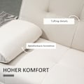 Miniatyrbillede 6 af 10: Rootz 3-personers sovesofa - sovesofa - sovesofa - Justerbart ryglæn - Praktisk sidebord - 181 cm x 77 cm x 78 cm - hørstof