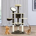 Pikkukuva 1 / 8: Rootz Cat Tree Sisal pilarit - ruskea - lastulevy, kangas, kuitu - 25,59 cm x 19,69 cm x 60,24 cm