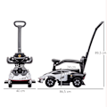 Miniatyrbild 3 av 7: Rootz Children's Ride -On -bil - Push Vehicle - Salvare - Främjar motoriskt förtroende - Vit - 89,5H x 86,5L x 40W cm