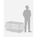 Miniatyrbild 5 av 8: Rootz Silver Gabion Kit - Metallnät - Galvaniserat stål - Enkel montering - 100cm x 50cm x 50cm