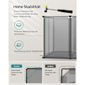 Miniatyrbild 6 av 8: Rootz DIY Grey Storage Cube Organizer - Plasthylla - Modulära hyllor - Enkel montering - Lättvikt - Mångsidig - 125cm x 63cm x 42cm