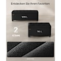 Miniatyrbillede 6 af 8: Rootz Opbevaringsskammel - Osmannisk - Fodstøtte - MDF-materiale - 40 cm x 76 cm x 40 cm - Blæk sort farve