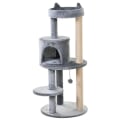 Miniatyrbillede 8 af 10: Rootz Cat Tree - Cat Activity Tree - Ridsestolper - Cat Cave - Cat House - Grå - 48x48x104 cm