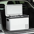 Miniatyrbillede 6 af 6: Rootz bilkøleboks - 30L med LCD-skærm - Kompressor - Bilkøleskab - El-bådcamper - Rejser - 12/24V DC og 110-240V AC - Hvid - 61L x 32W x 40H cm