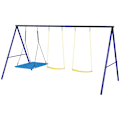 Pikkukuva 1 / 11: Rootz Swicken 3 -Child Swing Set - Outdoor PlaySet - Puutarhan vaihtelut - Kestävä teräsrunko - 365 cm x 180cm x 184 cm