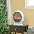 Miniatyrbillede 2 af 7: Rootz Elpejs - LED Elpejs - Stående Pejseovn med Flammeeffekt - ABS Plast - Hvid - 30,5 x 18 x 35 cm