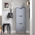 Miniatyrbillede 2 af 9: Rootz skovippeskab - Skoopbevaringsorganisator - Skokommode - Pladsbesparende design - Alsidig opbevaring - Forbedret stabilitet - Lysegrå - 50 cm x 1