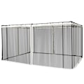 Miniatyrbillede 8 af 9: Rootz Erstatningspavillonet - Meshgardin - Havepavillonfluenet - Gardin med lynlåse - Polyester - Sort - 352cm x 207cm