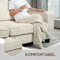 Miniatyrbillede 6 af 10: ROOTZ 3 -SEATER SOFA - Stue Couch - White Sofa - Optimal support - 227 x 84 x 87 cm