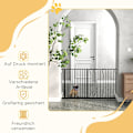 Miniatyrbillede 6 af 10: Rootz Pet Safety Door Guard - Pet Gate - Hundeport - Dobbelt låsemekanisme - 145 cm x 76 cm - Stål og ABS - Justerbar bredde - Sort