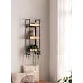 Miniatyrbillede 3 af 7: Rootz Modern Industrial Væghylde - Flydende hylde - Dekorativ hylde - Massivt træ og metal - Tre opbevaringsområder - Håndlavet - 27 cm x 77 cm x 18 c
