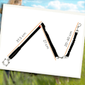 Miniatyrbillede 3 af 7: Rootz Bicycle Dog Leash - Elastic Rope - Tubular Steel - Shock -reducerende design - 124 cm Længde - Hold hunde sikkert på cykelture