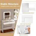 Miniatyrbillede 7 af 9: Rootz Justerbart LED-lys Toiletbord - Toiletbord - Makeup Station - Lysstyrkekontrol - Rigelig opbevaring - Holdbar bygning - 80 cm x 132,5 cm x 39,5