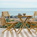 Pikkukuva 2 / 4: Rootz Cuenca Café -sarja - Patio -sarja - Ulkokalusteet - Teak Luonnonpuu - Tuolit 46x50x89cm & Taulukko 60x60x75cm