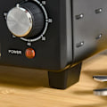 Miniatyrbillede 4 af 5: Rootz miniovn - 1 trådramme og 1 bageplade - 3 madlavningstilstande - ovn med justerbar temperatur - metal med grill rustfrit stål - sort/sølv - 46 x
