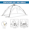Pikkukuva 7 / 10: Rootz Pop -Up Beach Telt - Sun Shade - UV Shelter - Mesh Window - Lasikuitukehys - 220x173x120cm
