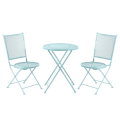 Miniatyrbild 7 av 7: Rootz Bistro Set - Trädgårdssittplatser - Trädgårdsgruppsittplatser - Gruppsittplatser - 1 hopfällbart bord + 2 hopfällbara stolar - Metall - Ljusblå