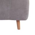 Miniatyrbillede 5 af 6: Rootz 2-i-1 lænestolsseng - Justerbar nakkestøtte - Corduroy Look - Grå - 82 cm x 8 cm x 83 cm