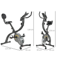 Miniatyrbillede 3 af 5: Rootz 2-i-1 cykeltræner - Motionscykel - X-bike - 6 Kg svinghjul - Træningshjul med 16 justerbare magnetiske modstandsniveauer - Sort/Grå - 51 x 97 x