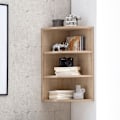 Pikkukuva 3 / 7: Rootz kulmahylly Sonoma 30x60x30 cm WL5.842 puinen seinähylly kulmariippuva hylly - Puinen seinähylly Korkea - Vapaasti kelluva seinähylly - Designkor