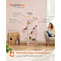 Miniatyrbillede 2 af 7: Rootz Kradsestolpe - Kattetræ - Kradse - Spånpladeplys - Sisal - Stor 55 cm x 45 cm x 168 cm - 18,4 kg - Max 65 kg - Pastel Pink