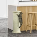 Miniatyrbild 6 av 7: Rootz Scratching Barrel - Corner Scratcher - Corner Design - Space Saving - Creme White - 35cm x 35cm x 85cm