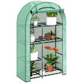 Miniatyrbillede 10 af 10: Rootz 4 -trins mini -grønhus - bærbart plantehus - tomatproducent - UV -beskyttelse - 100 x 45 x 160 cm