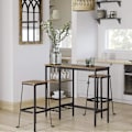 Miniatyrbillede 3 af 5: Rootz Bar bord - Vinglasholder - Industriel - Brun / Sort - 110 x 40 x 90 cm (LxBxH)