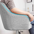 Miniatyrbillede 4 af 7: Rootz Højdejusterbar kontorstol - Skrivebordsstol - Ergonomisk stol - Åndbar overflade - Moderne design - PU-hjul - Lysegrå - Stålramme - 65cm x 69cm