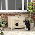 Miniatyrbild 2 av 11: Rootz Small Pet House - Cat Shelter - Dwarf Rabbit Abode - Foldbar Wood - 78cm x 51 cm x 62 cm