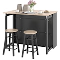 Miniatyrbild 1 av 10: Rootz 3 Piece Barset - Bar Table Set - Foldbar matuppsättning - 6 förvaringsfack - 116x70x89,5 cm