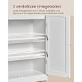 Miniatyrbillede 5 af 6: Rootz Badeværelsesskab Cloud White - Opbevaringsenhed - MDF-konstruktion - 2 låger og hylder - Stort og robust - 30cm x 60cm x 100cm