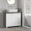 Miniatyrbillede 2 af 6: Rootz Badeværelse Sinkskab - Badeværelsesskab - Opbevaringsenhed - 3 store skuffer - MDF -kvalitet - 30x70x64cm