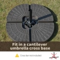 Miniatyrbild 5 av 10: Rootz Viktskivor - Paraply Viktskivor Set - 4-delat paraplyställ - Kaffebrun - 100 x 100 x 10,5 cm