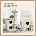 Miniatyrbillede 4 af 10: Rootz Cat Klatretræ - Kradsestolpe - Cat Tree Tower - Cat Activity Center - Plys - Sisal Reb - Underholdning - 59cm x 35cm x 100cm