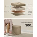 Miniatyrbillede 3 af 6: Rootz Camel Brown sædekiste - Opbevaring Ottoman - Fodstøtte - MDF-konstruktion - Imiteret linnedpolstring - Skumpolstring - 38cm x 110cm x 38cm - 9,1