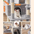 Miniatyrbild 5 av 9: Rootz Multi-Level Cat-skrapstolpe - Kattträd - Kattlägenhet - Material av hög kvalitet - Mysigt plyschskydd - Interaktiva lekfunktioner - Skyddar möbl