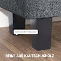 Miniatyrbillede 7 af 11: Rootz Linned Look Storage Bench - Opbevaring sæde bryst - tuftet opbevaringsbænk - skjult opbevaring - 138 cm x 40 cm x 45 cm