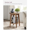 Miniatyrbillede 5 af 9: Rootz honningbrun spånplade sidebord - endebord - sengebord - 90 kg Kapacitet - 40 cm x 50 cm - 4,1 kg