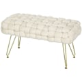 Miniatyrbillede 1 af 11: Rootz Moderne afføring - Ottoman - Soveværelsesbænk - Velvet Stof Comfort - 76 cm x 38 cm x 41,5 cm