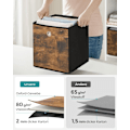 Pikkukuva 4 / 7: Rootz 6 Pack Storage Box Set - Vintage ruskea-musta - Pahvin järjestäjä - Kuitukangaslaatikko - Oxfordin kangassäiliö - Kevyt - Kestävä - Tilava - 26