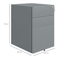 Miniatyrbild 3 av 5: Rootz Office Rolling Container - Arkivskåp - Förvaringsorganisator - Stål Hållbarhet - 39cm x 48cm x 59cm