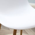 Miniatyrbillede 5 af 6: Rootz 4-delt moderne spisestuestolesæt - Køkkenstole - Spisestuesæder - Ergonomisk komfort - 45 cm x 52 cm x 85,5 cm