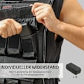 Miniatyrbillede 4 af 11: Rootz 15 kg Justerbar vægtet vest - Træningsvest - Vægtvest med stropper - Selv vægtfordeling - 50L x 40W cm