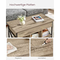 Miniatyrbillede 7 af 8: Rootz Sofabord - Centertabel - Stue Bord - Justerbar højde - 50 x 100 x (46,5-62) cm - Brun sort