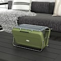 Miniatyrbillede 8 af 8: Rootz Kulgrill - Grillstativ - Kulbakke - Askebakke - Metalhus - Metal - Rustfrit stål - Grøn - 47L x 30W x 28H cm