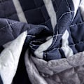 Miniatyrbillede 3 af 6: Rootz Patchwork sengetæppe - Vendbart træk - Check Quiltet Dyne - Blød polyester - 150x200cm, 170x210cm, 220x240cm, 240x260cm