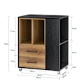 Miniatyrbillede 7 af 10: Rootz 6-rums arkivskabsvogn - Kontororganisering - Dokumentopbevaring - MDF & PB Materialer - 60 cm x 75 cm x 40 cm