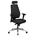 Miniatyrbillede 1 af 8: Rootz Chair Skrivebordsstol Stof Sort Executive Chair Modern - Drejestol med synkron mekanisme - Arbejdsstol med nakkestøtte 120kg - Kontorlænestol, h